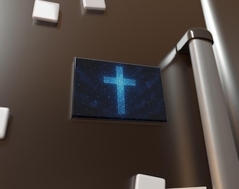Bioluminescent Cross Magnet: Christian Home Decor Gift