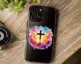 iPhone Hülle, Aquarell Kreuz: Christliches Glaube-Inpiriertes Design