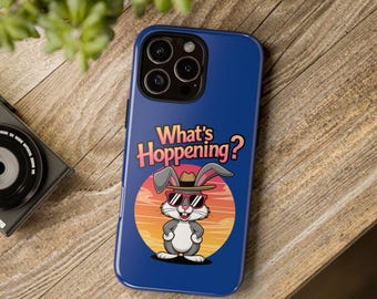 Funda para iPhone con diseño de conejito "What's Hoppening"