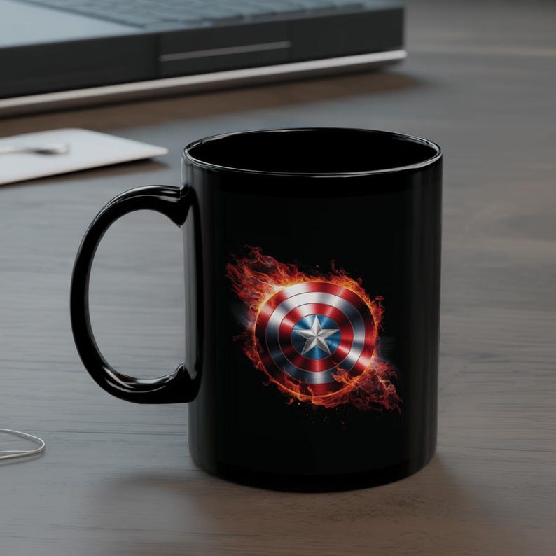 Kaffeetasse mit Kaffeetasse: Rot, Weiß, Blau, Sterne Design Bild 5