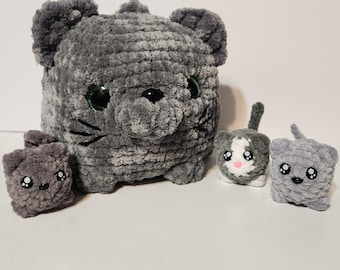 Mommy Cat Crochet Pattern: Surprise Baby Kitties Amigurumi (PDF Pattern)