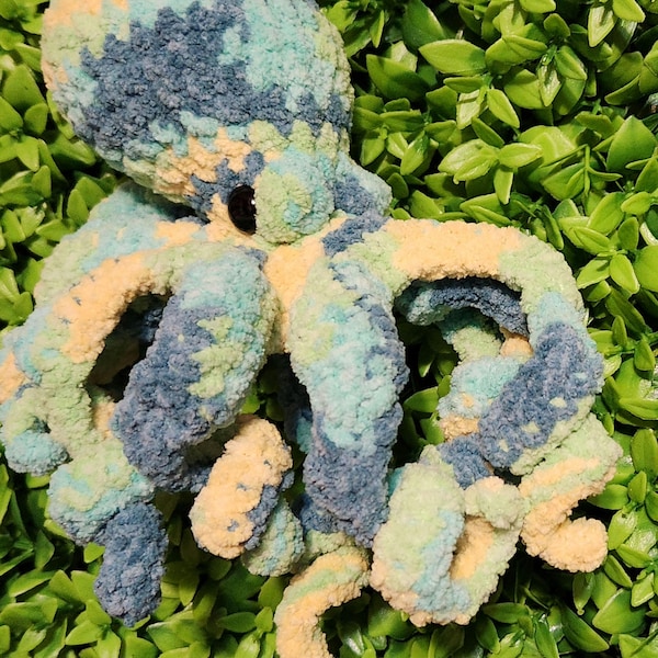 Encrez le motif au crochet Octopus, peluche Amigurumi (Patron PDF) sans couture, sans couture