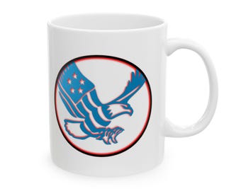 Political Ceramic Mug, Patriotic Eagle, USA President