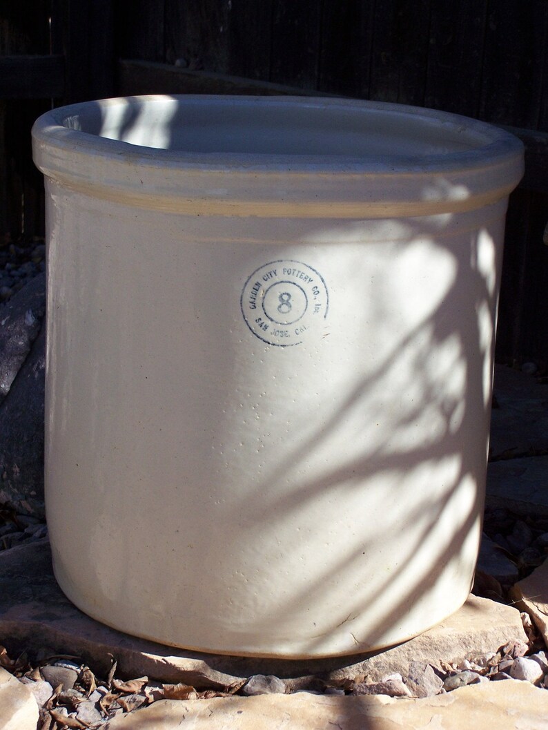 Vintage GARDEN CITY Pottery CROCK | Etsy