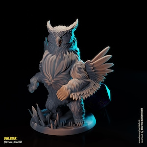 Owlbear Miniature | Dungeons and Dragons Mini RPG Tabletop Miniature DnD Painting Pathfinder 5e DnD | BTB