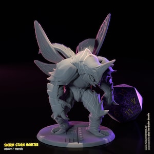 Swarm Storm Monster Miniature | Dungeons and Dragons Mini RPG Tabletop Miniature DnD Painting Pathfinder 5e DnD | BTB