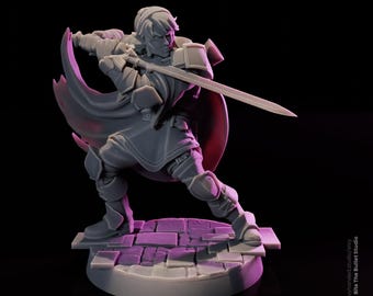 Rinku Elven Hero Pointed Cap Swordsman RPG 32 mm miniatuur