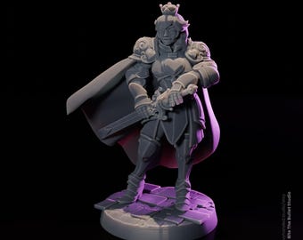 Lady Peony Crowned Princess Knight Armored Royal RPG 32 mm miniatuur