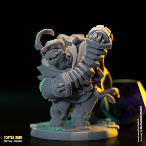 Tortle Bard D&D Tabletop RPG 32mm Resin Miniature