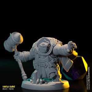 Tortle Cleric | Bite the Bullet | Tortles | Tabletop RPG and D&D Fantasy Miniature
