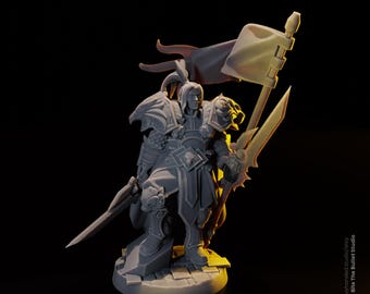 Varian Wrynn Alliance High King World of Warcraft RPG 32 mm miniatuur