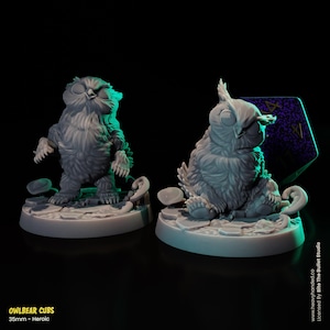 Owlbear Cubs D&D Tabletop RPG 32mm Miniatures