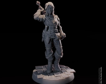 Ciri Lion of Cintra Witcher 3 RPG 32 mm miniatuur