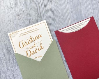 5x7 Pocket Envelope Template, Wedding Invitation SVG (Digital Download)