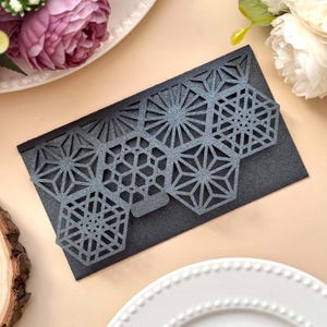 Plantilla de sobre de efectivo de lujo para hombres svg, porta dinero de cumpleaños para regalos cricut, tarjeta de regalo de boda cortada con láser con papel, silueta cameo dxf