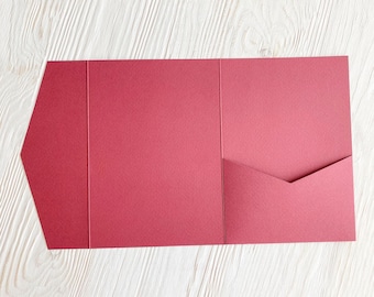 Pocket tri-fold invitation envelope svg cricut, 5x7 classic wedding template, Simple laser cut papercut cameo files, (svg cdr, ai, dxf, pdf)