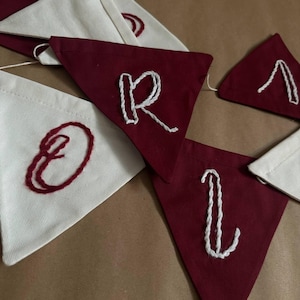 Custom Hand embroidery, Name embroidery accessories Ikea kura, kura bed curtain, garland flags hand embroidery, kura vorhang Bunk bed