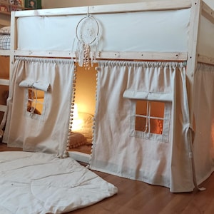 Curtain Ikea kura, rideaux lit enfant ikea bed, kura accessories bed curtains, kura bed tent, Canopy, canopy bed curtains, canopy bed house