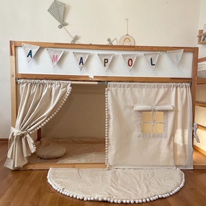 Ikea Kura Curtain/ Kura bed tent/ ikea kura roof/ bunk bed play curtain/ Accessories bed Ikea Kura/ Kura bett vorhang/ Ikea kura bed canopy