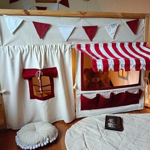 Shop Market curtain Ikea Kura/ Bunk bed curtain/ Accessories bed Ikea Kura/ Kura bed tent/ Kura bed vorhang/ Ikea kura canopy/ Canopy house