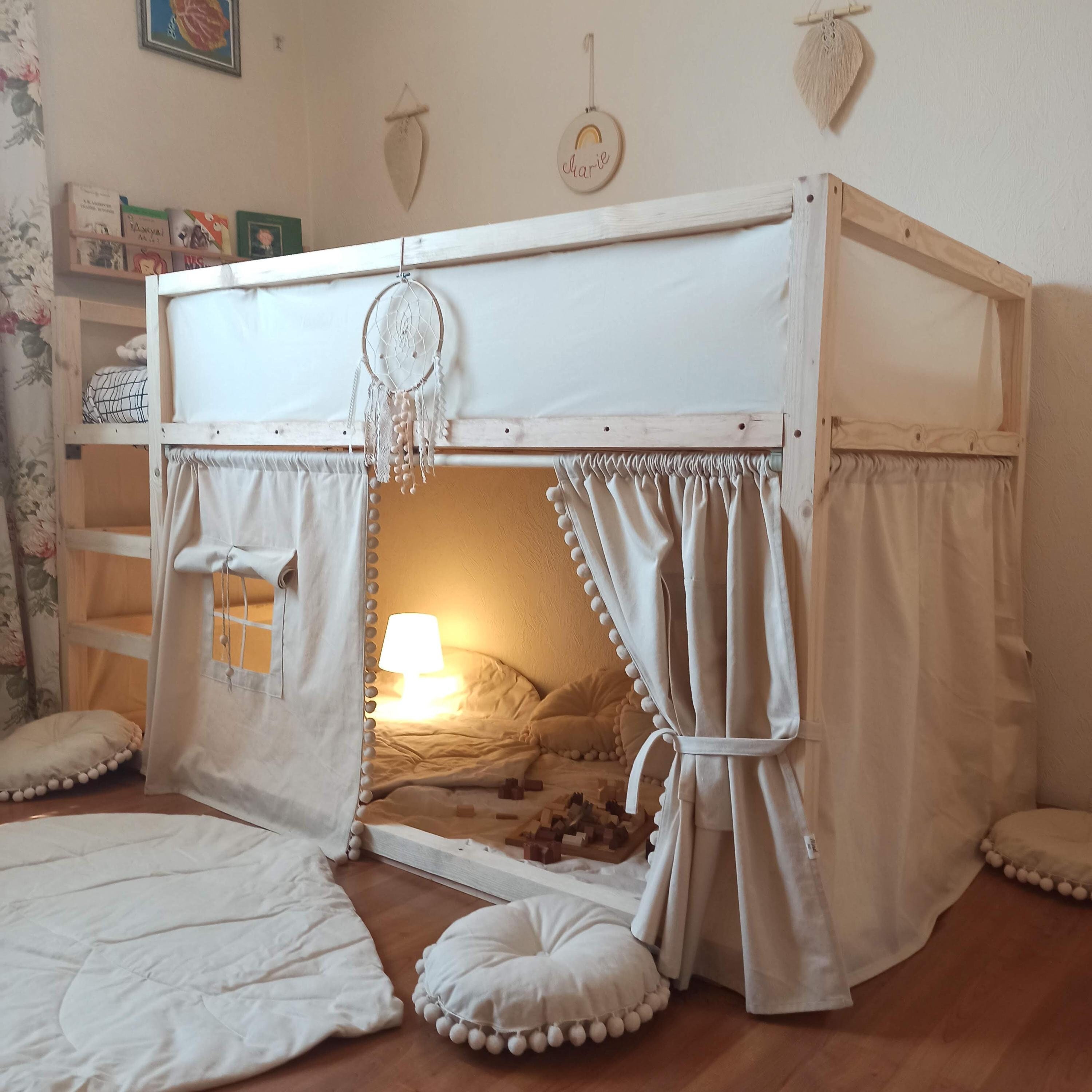 Curtain Ikea Kura, Rideaux Lit Enfant Ikea Bed, Kura Accessories Bed  Curtains, Kura Bed Tent, Canopy, Canopy Bed Curtains, Canopy Bed House -  Etsy New Zealand, image size:3000x3000