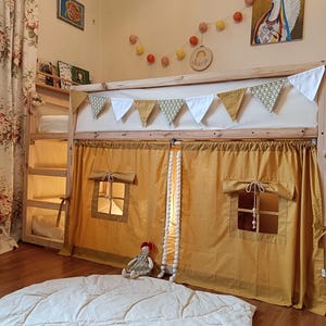 USA Curtains Ikea Kura/ Bunk bed curtains/ Accessories bed Ikea Kura/ Kura bed tent/ Kura bett vorhang/ Ikea kura bed canopy/ Canopy house