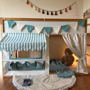 Shop Market mentol curtain Ikea Kura/ Bunk bed curtain/ Accessories bed Ikea Kura/ Kura bed tent/ Kura bed vorhang/ Ikea kura canopy house