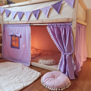 Curtains Ikea Kura, Bunk bed curtains, kura bed accessories, Kura bed tent, Kura bett vorhang, Ikea kura bed canopy, Canopy house, lit kura