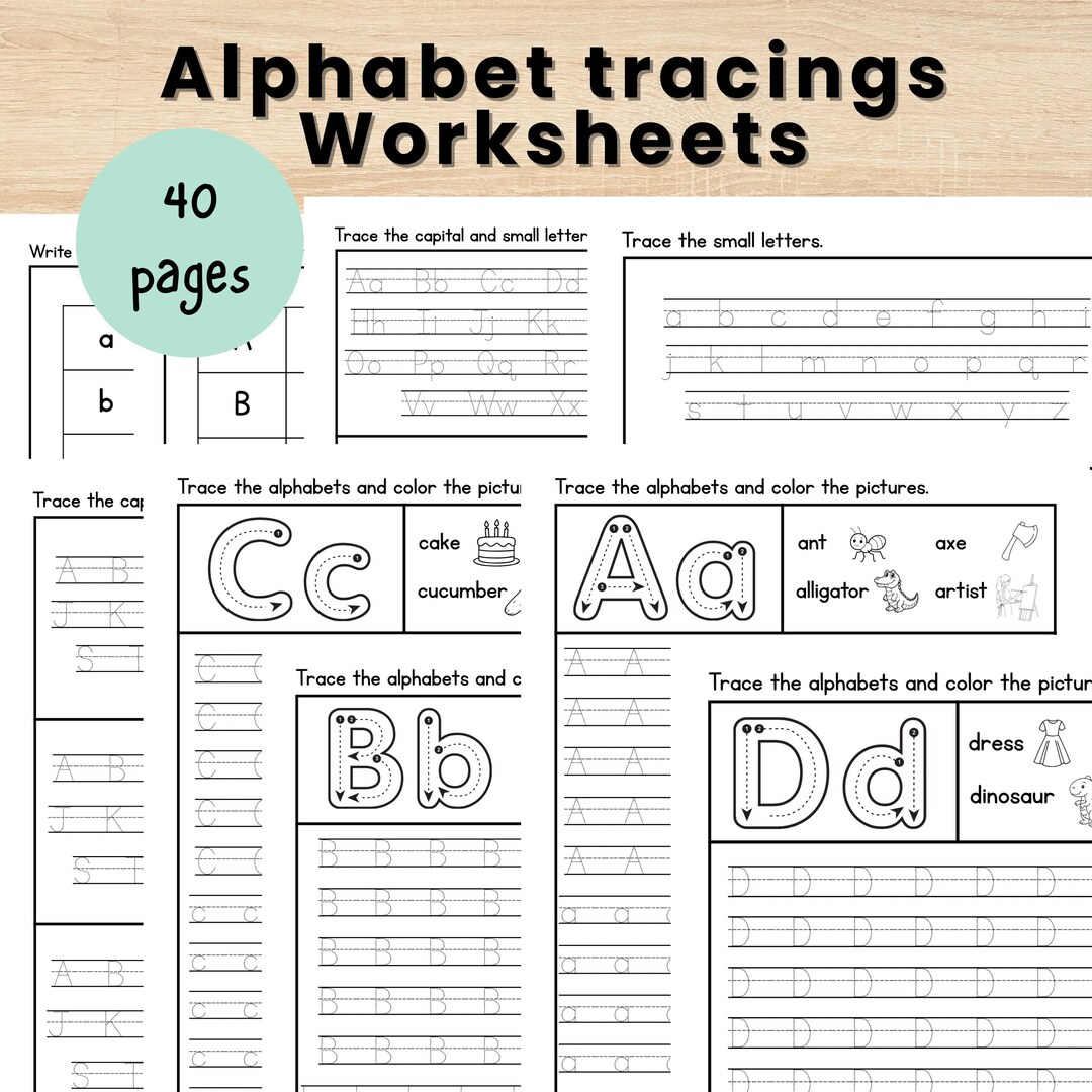 Alphabet Tracing Worksheet – Printable PDF, ABC Tracing Sheets ...