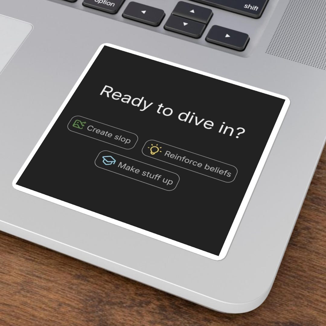 Ready to Dive In? | Anti AI Sticker, Artificial Intelligence ...
