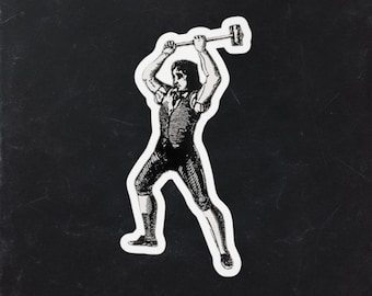 Sticker vinyle luddite | Anti-technologie, Sticker anti-IA, Rage contre les machines, Dessin du XIXe siècle, Sticker politique
