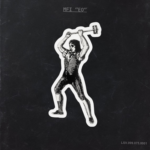 The Luddite Vinyl Sticker | Anti-Technology, Anti-AI Sticker, Rage Against Machines, 19th Century Drawing, Political Sticker