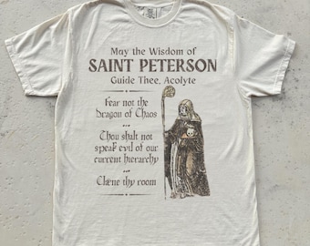 Jordan Peterson Medieval Cleric Shirt, Philosophy gift, Clean Your Room, Funny Intellectual Tee, Chaos Dragon, JB 12 Rules Religious Clothes
