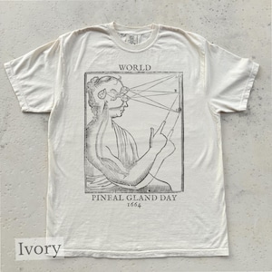 World Pineal Gland Day T-Shirt | Vintage Anatomical Engraving, Early Modern Science, Cartesian Philosophy, Scientific Illustration, The Soul