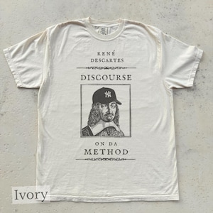Camiseta de filosofía de Descartes / Cogito Ergo Sum, Discurso del método, Meditaciones, Racionalismo, Camiseta de filósofo