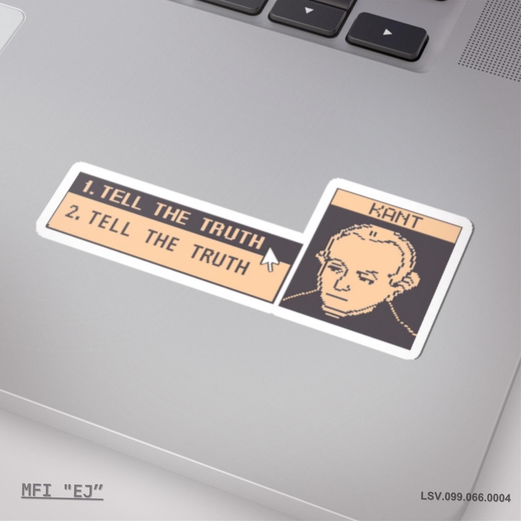 Retro Kant Sticker | RPG Game Interface Vinyl Decal, Ethics, Moral ...