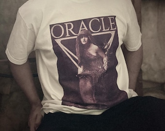 Oracle of Delphi | Ancient Mystic Pythia, Comfort Colors Vintage Shirt, Esoteric Philosophy Gift, Temple of Apollo, Dark Academia Clothes