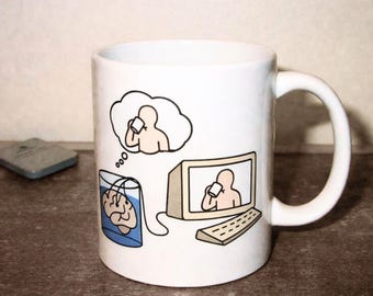 Brain in a Vat Mug | Philosophy, Simulation Theory, Thought Experiments, Metaphysics, Solipsism, Sci Fi