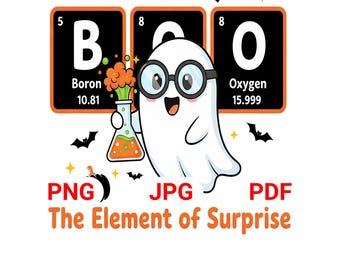 Lustiges Wissenschaftsgeist-PNG: Chemielehrer-Halloween (Digitaler Download)