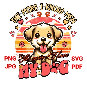 Lustig Hundeliebhaber PNG: Retro Welpe Grafik Tee Design (Digitaler Download)