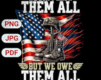 Patriotic Military Memorial PNG: Veteran Support, 4th of July (Digital Download)