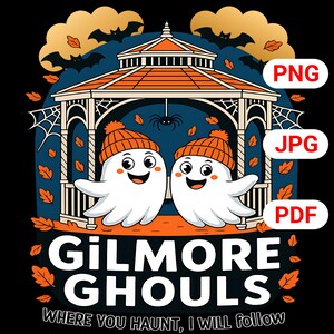 Fantômes d'automne de Gilmore Ghouls (PNG), saison effrayante d'Halloween (téléchargement numérique)