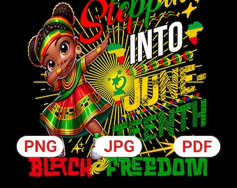 Juneteenth Girl Dab Dance PNG: Afrocentric Pride (Digital Download)