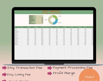 Etsy Printify Profit Calculator: POD Margin Tracker (Digital Download)