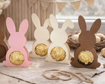 Wielkanocny szablon do druku, opakowanie czekoladowej kuli, plik ploterowy, plik laserowy, Wielkanoc, szablon do rękodzieła, prezent w postaci wielkanocnego zajączka w formacie PDF SVG DXF