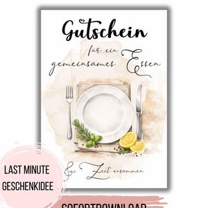 Cupón imprimible, cupón para comer fuera, cupón de tiempo, regalo en PDF, regalo para novio/novia, regalo de última hora, descarga instantánea, A4 A4 A6