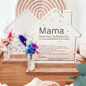 Blocco per la festa della mamma con file laser, file laser per la casa, cottage, fiori e case per la mamma in formato SVG con file di stampa PDF, regalo per la mamma
