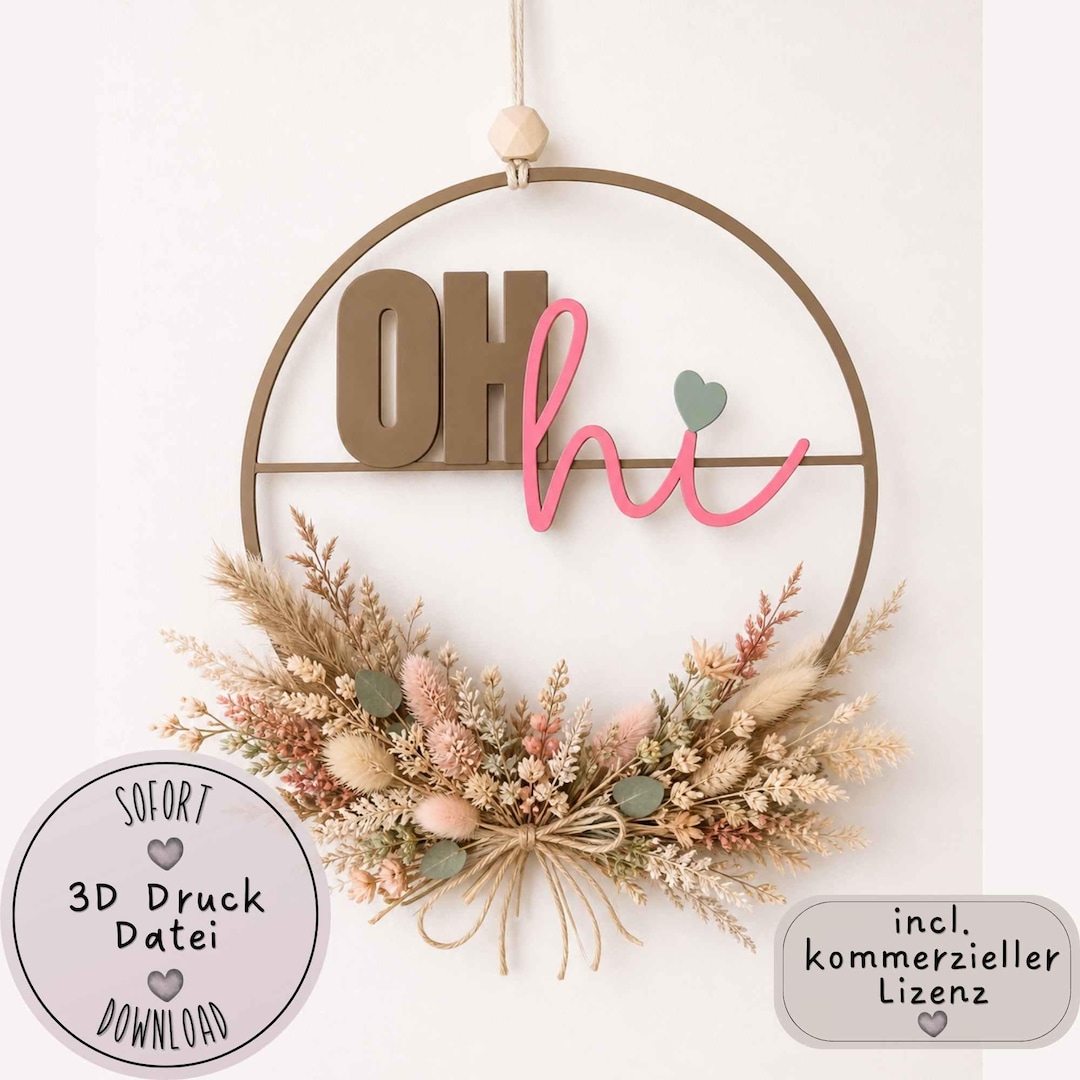 3D File for a Door Wreath Loop 