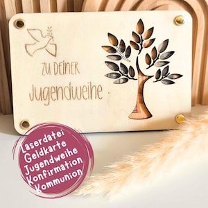Fichier laser argent cadeau confirmation communion jeunesse consécration, , fichier laser argent, emballage cadeau bon d'achat argent, carte bon arbre colombe
