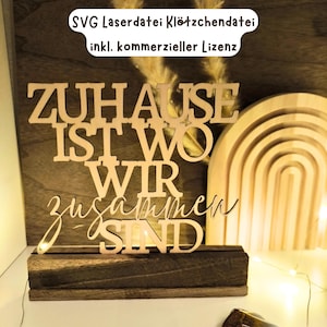 SVG LASERDATEI ZUHAUSE, inkl. Gewerbelizenz, Laser Einschieber, Klötzchendatei Home, Lasercut Häuschen, Haus, Klötzchen Datei